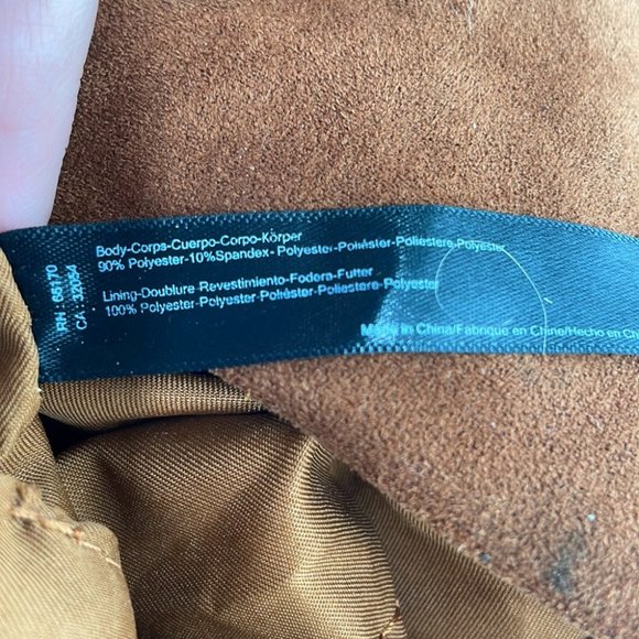 Anthropologie Cocoa Blake Wide Strap faux Suede Leather Crossbody Bag brown - Picture 6 of 13